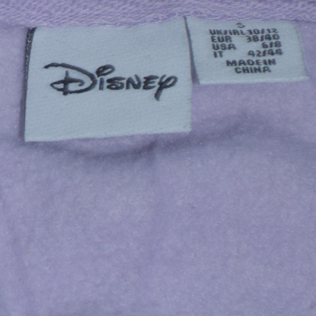 Disney Womens Purple Stitch Sweatshirt Small Pullover Crew Neck