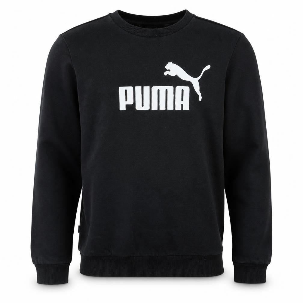 Puma Men's Black XS Crew Neck Logo Pullover Sweatshirt