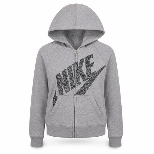 Nike Womens Grey Full Zip Hoodie XS Classic Logo Sweatshirt