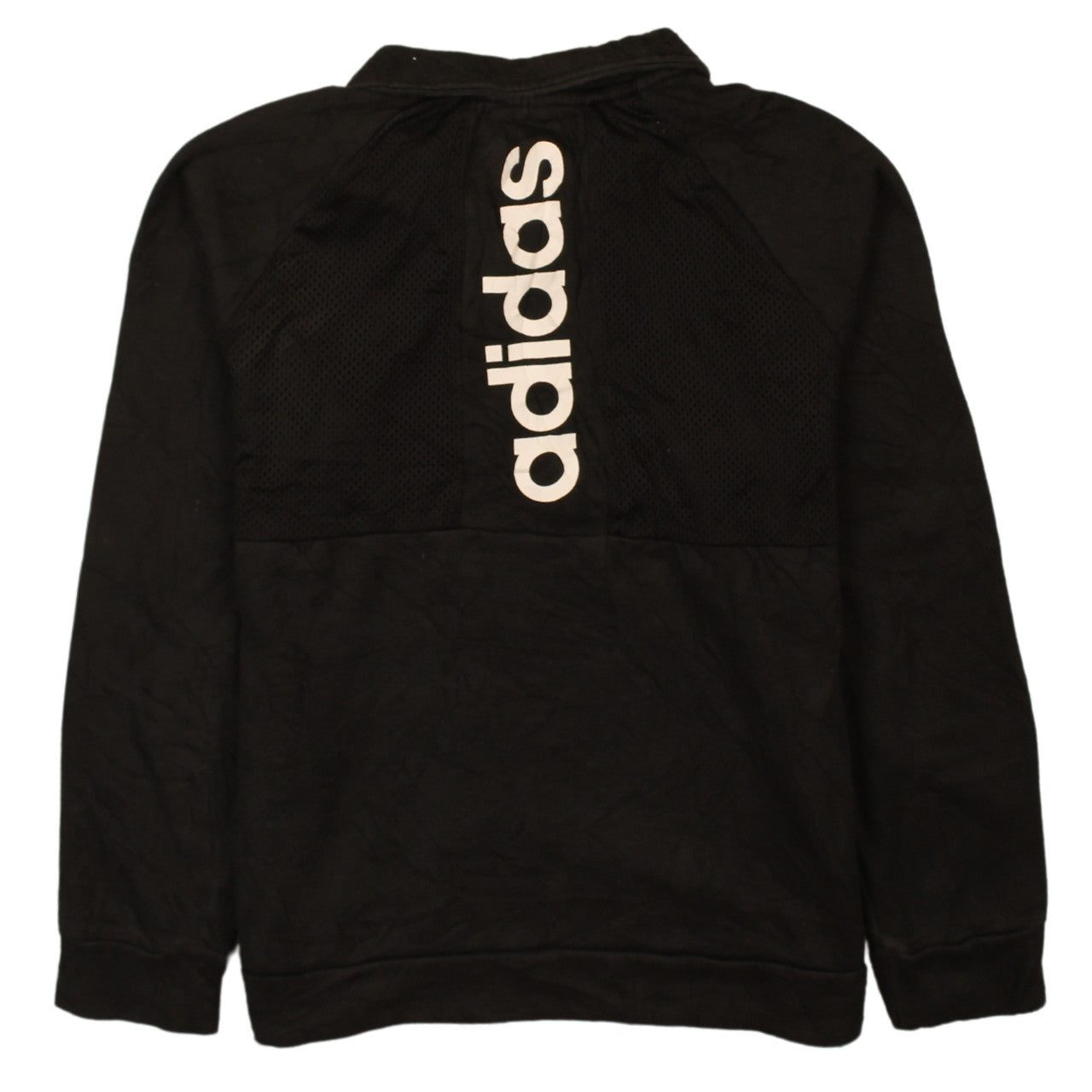 Adidas Womens Black L 1/2 Zip Sweatshirt Pullover