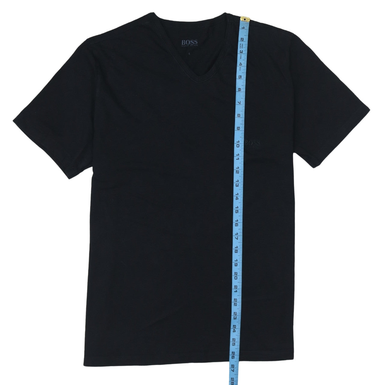 Hugo Boss Men's Black V-Neck Cotton Short Sleeve T-Shirt Size L