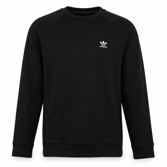 Adidas Mens Black XS Crew Neck Pullover Sweatshirt Cotton Blend