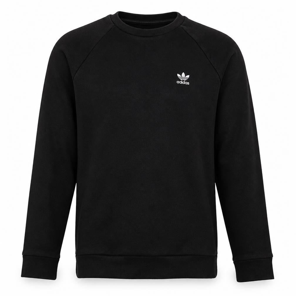 Adidas Mens Black XS Crew Neck Pullover Sweatshirt Cotton Blend