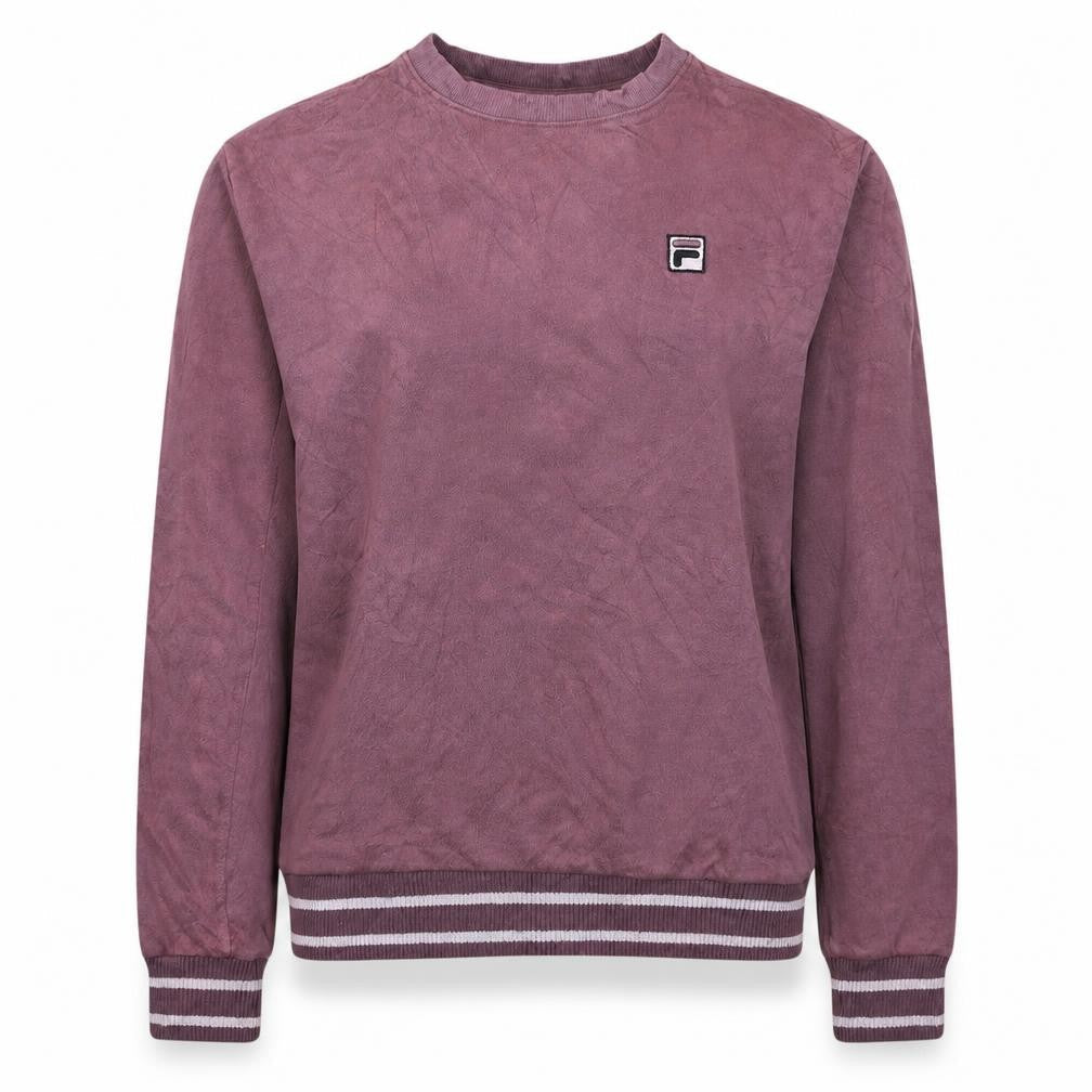 Fila Womens Purple XS Pullover Sweatshirt Crew Neck Logo Casual