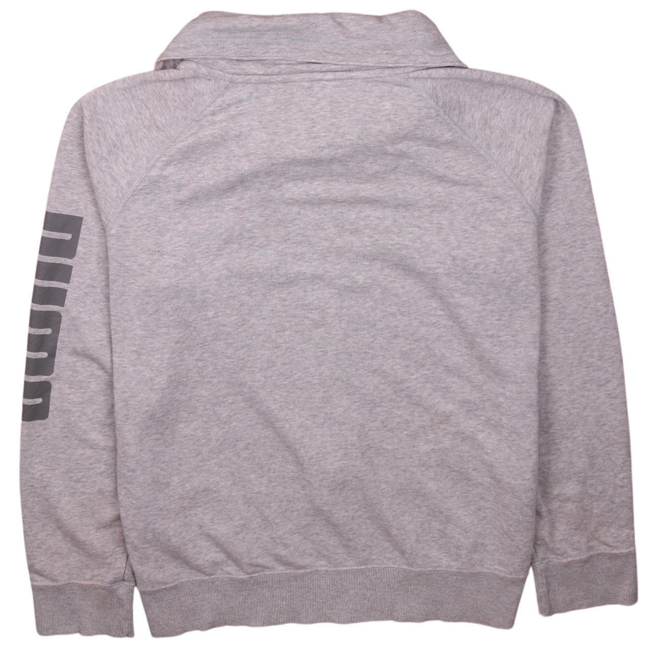 Puma Womens Grey Full Zip Sweatshirt Size XL Classic Fit Logo Print