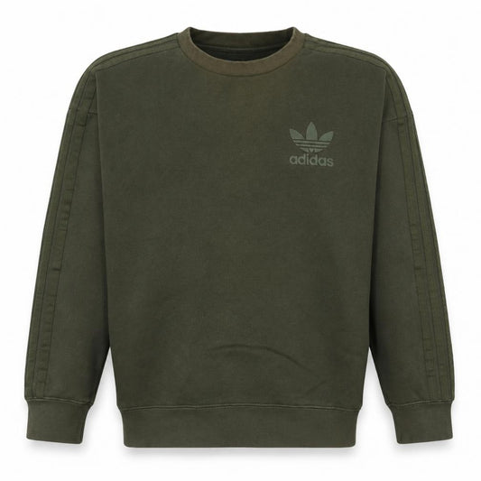 Adidas Men's Green Crew Neck Pullover Sweatshirt Size S