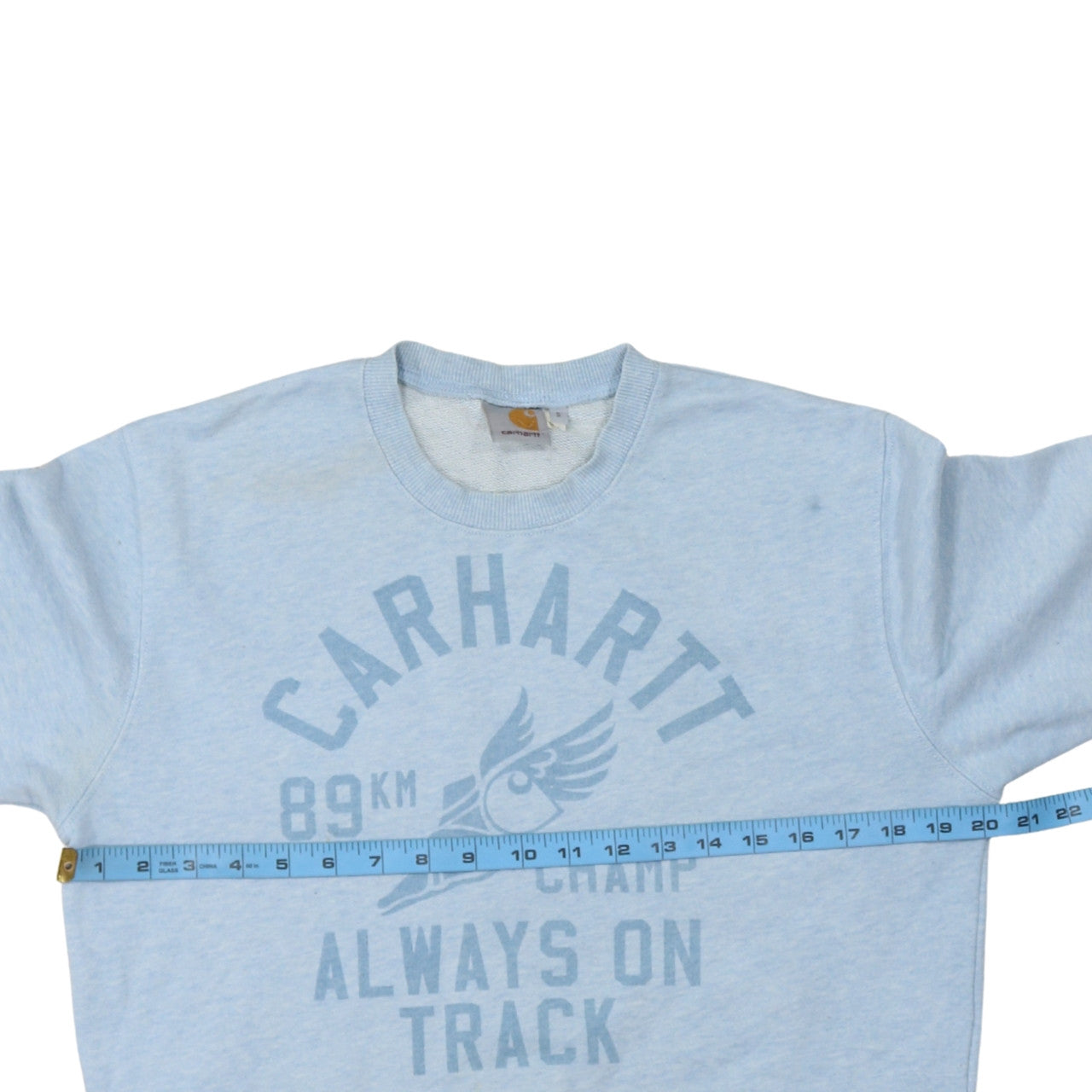 Carhartt Men's Blue Graphic Crew Neck Sweatshirt Size S