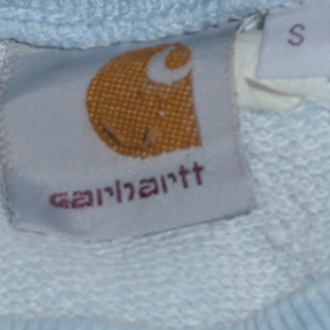 Carhartt Men's Blue Graphic Crew Neck Sweatshirt Size S