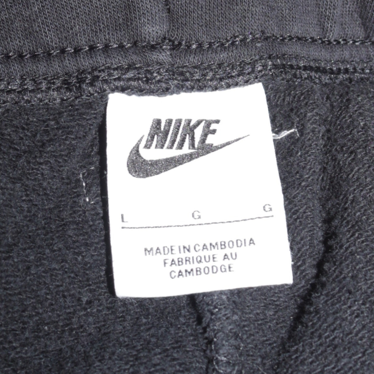 Nike Women Black Air Fleece Jogger Sweatpants Size L Regular Fit