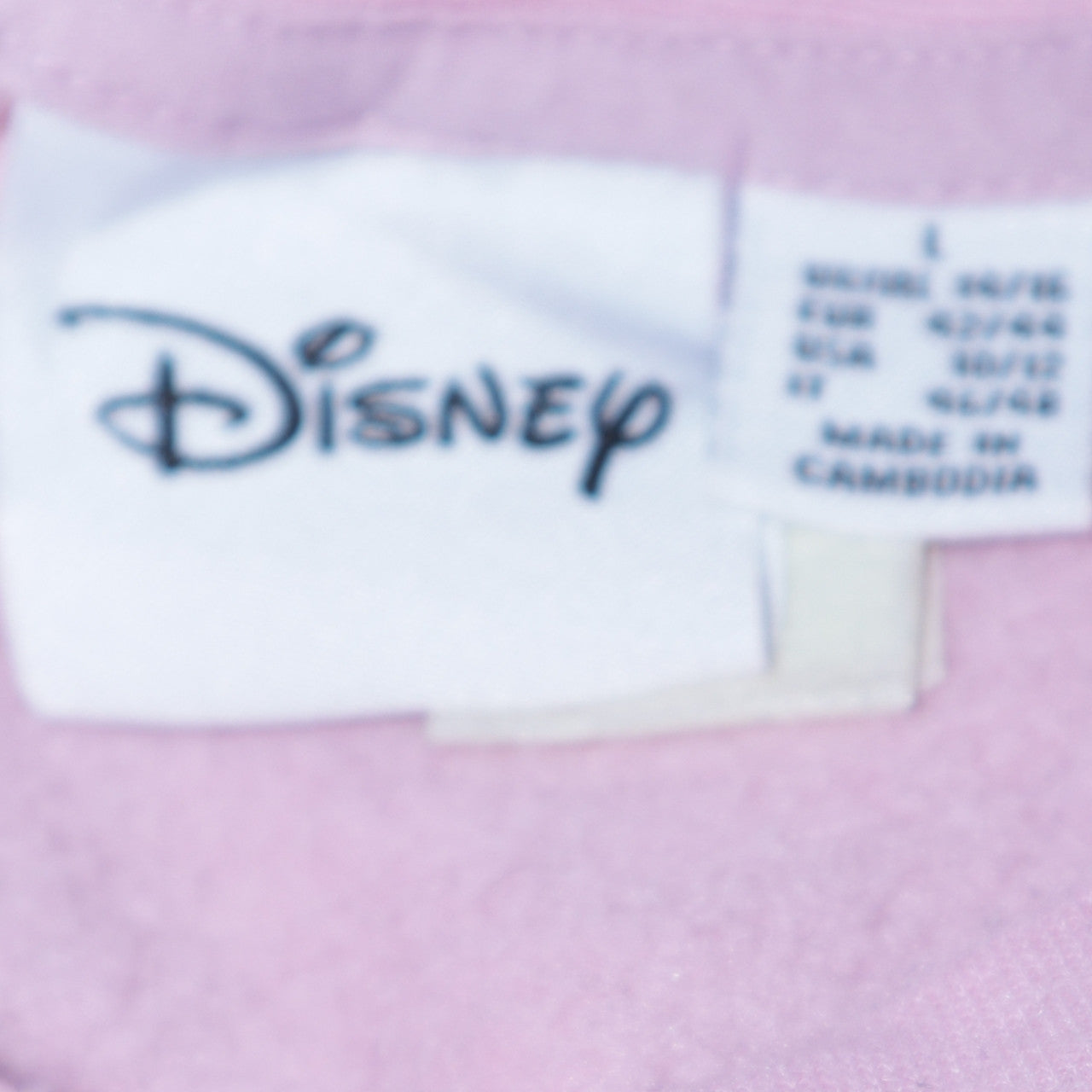 Disney Women Pink Minnie Mouse Print Pullover Sweatshirt L