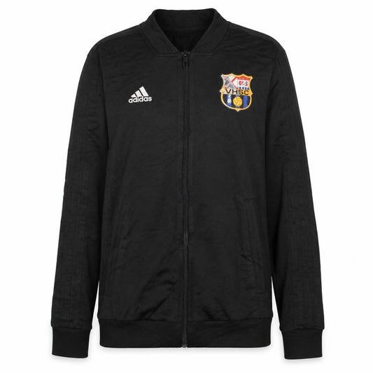 Adidas Women Black Small Full Zip Hoodie Jacket VHSC Logo