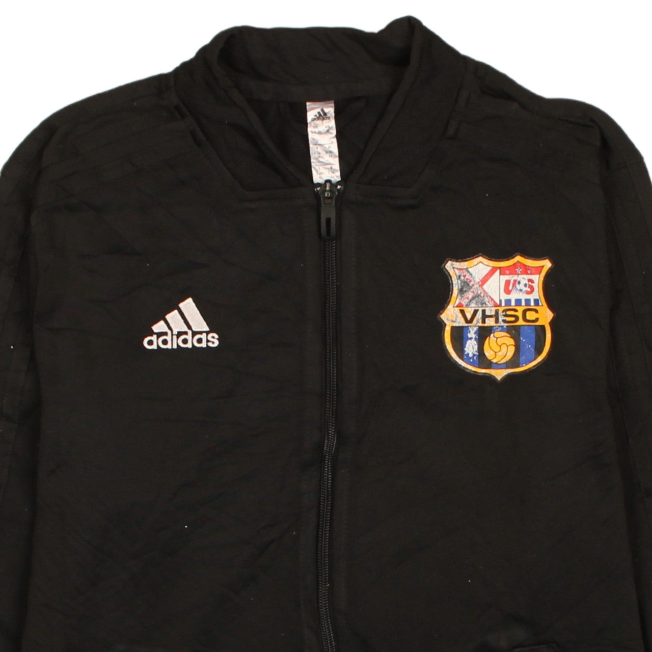 Adidas Women Black Small Full Zip Hoodie Jacket VHSC Logo