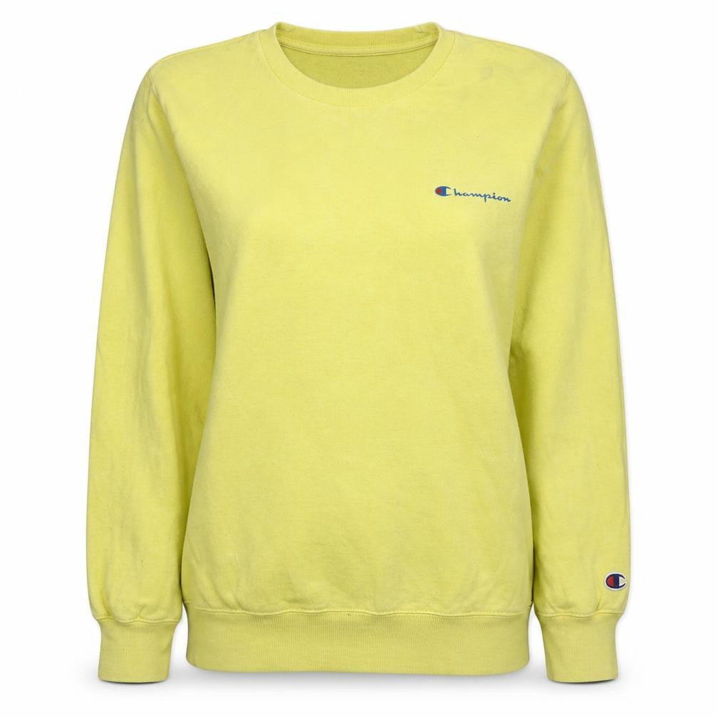 Champion Women's Yellow XS Pullover Sweatshirt Crew Neck Long Sleeve