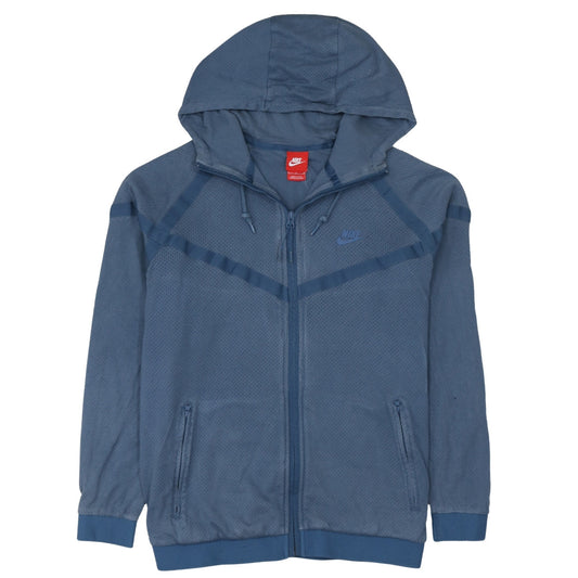 Nike Men's Blue Full Zip Cotton Hoodie Jacket Size L