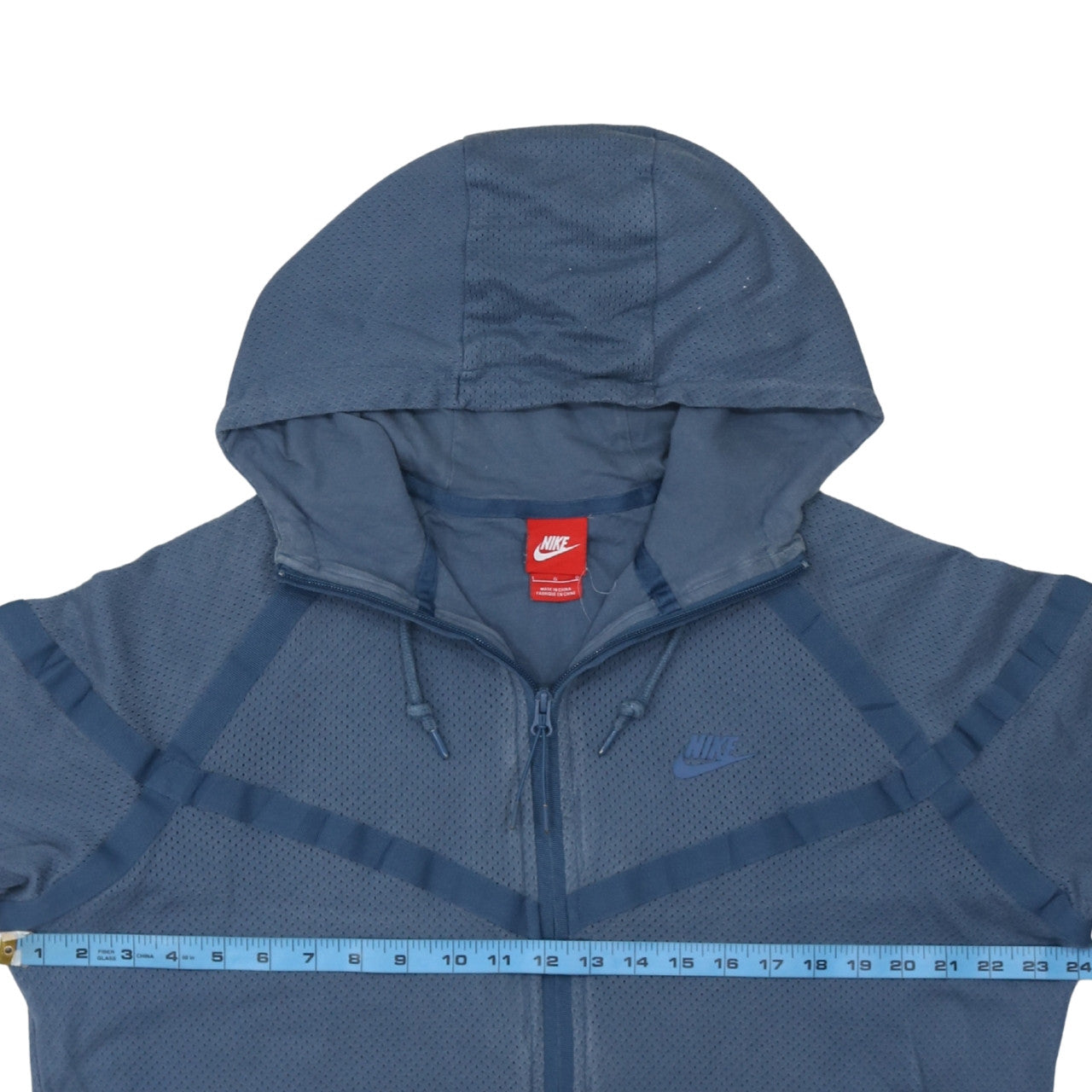 Nike Men's Blue Full Zip Cotton Hoodie Jacket Size L