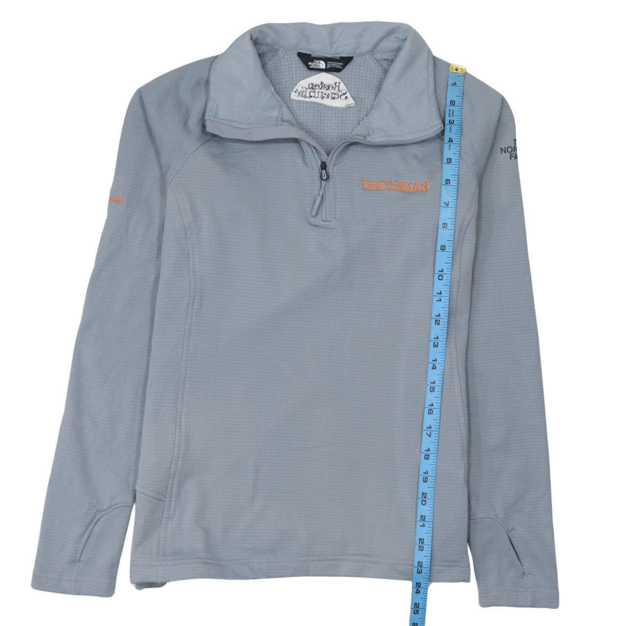 The North Face Womens Grey 1/4 Zip Pullover Sweatshirt Size M Polyester Stretch
