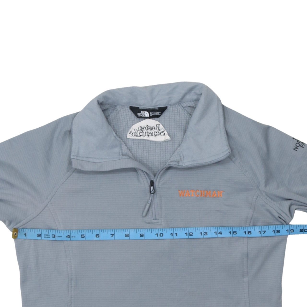 The North Face Womens Grey 1/4 Zip Pullover Sweatshirt Size M Polyester Stretch