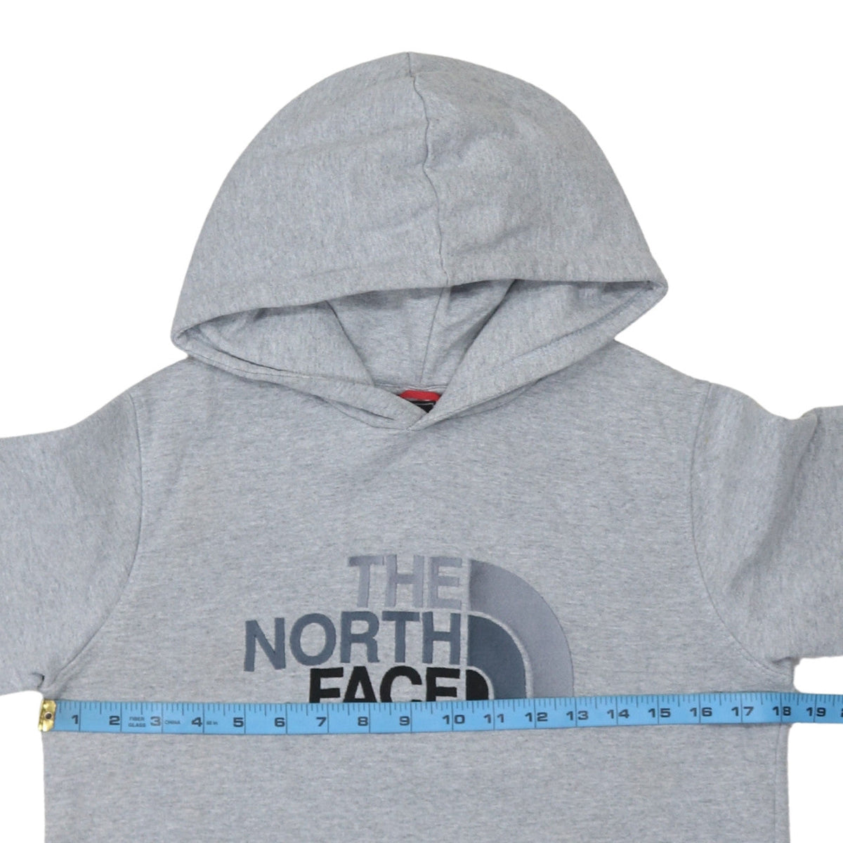 The North Face Boys Grey Pullover Hoodie XL Cotton Blend Youth Sweatshirt