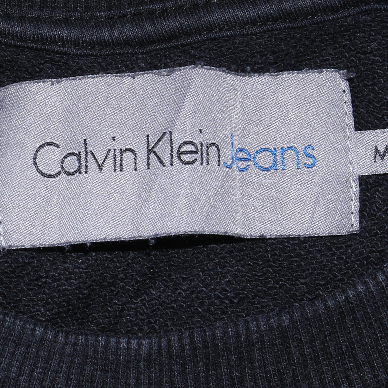 Calvin Klein Jeans Men's Black Logo Crew Neck Sweatshirt M