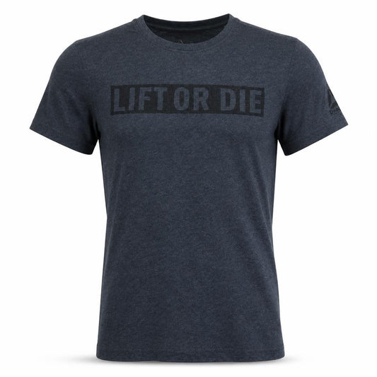 Reebok Mens Blue 'Lift or Die' Sports T-Shirt Size S