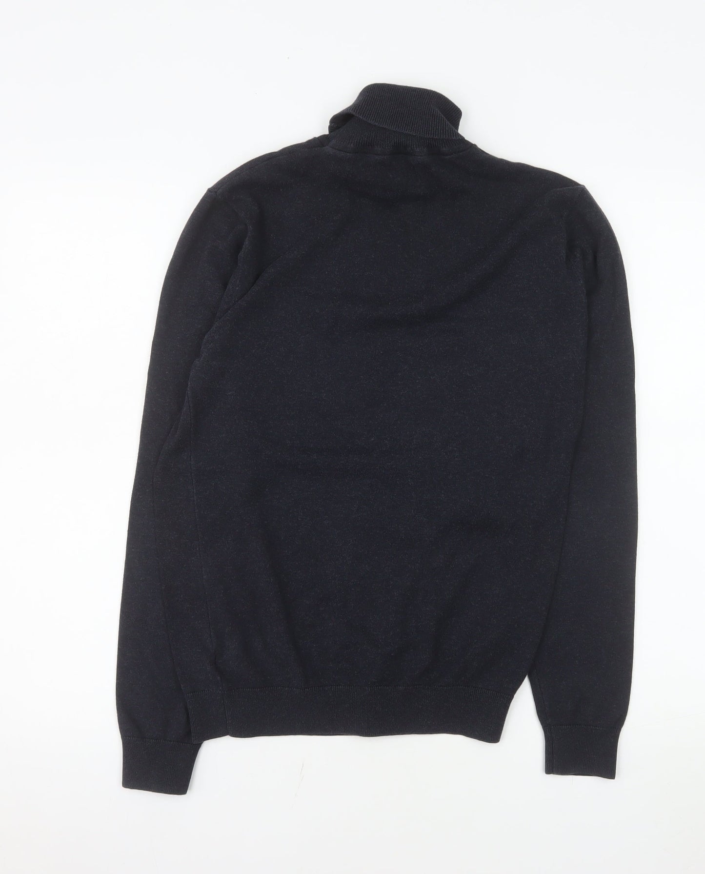 Next Men’s Black Roll Neck Cotton Blend Knit Jumper Size M