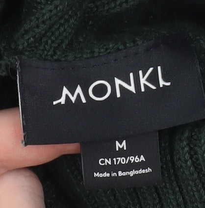 Monki Women’s Green Roll Neck Chunky Knit Relaxed Fit Jumper Size 12