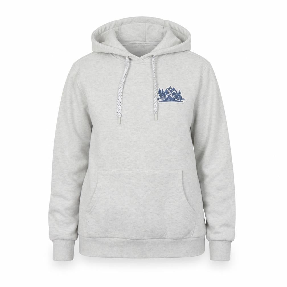 Mountain Warehouse Womens Grey Hoodie UK 12 Pullover Cotton Blend