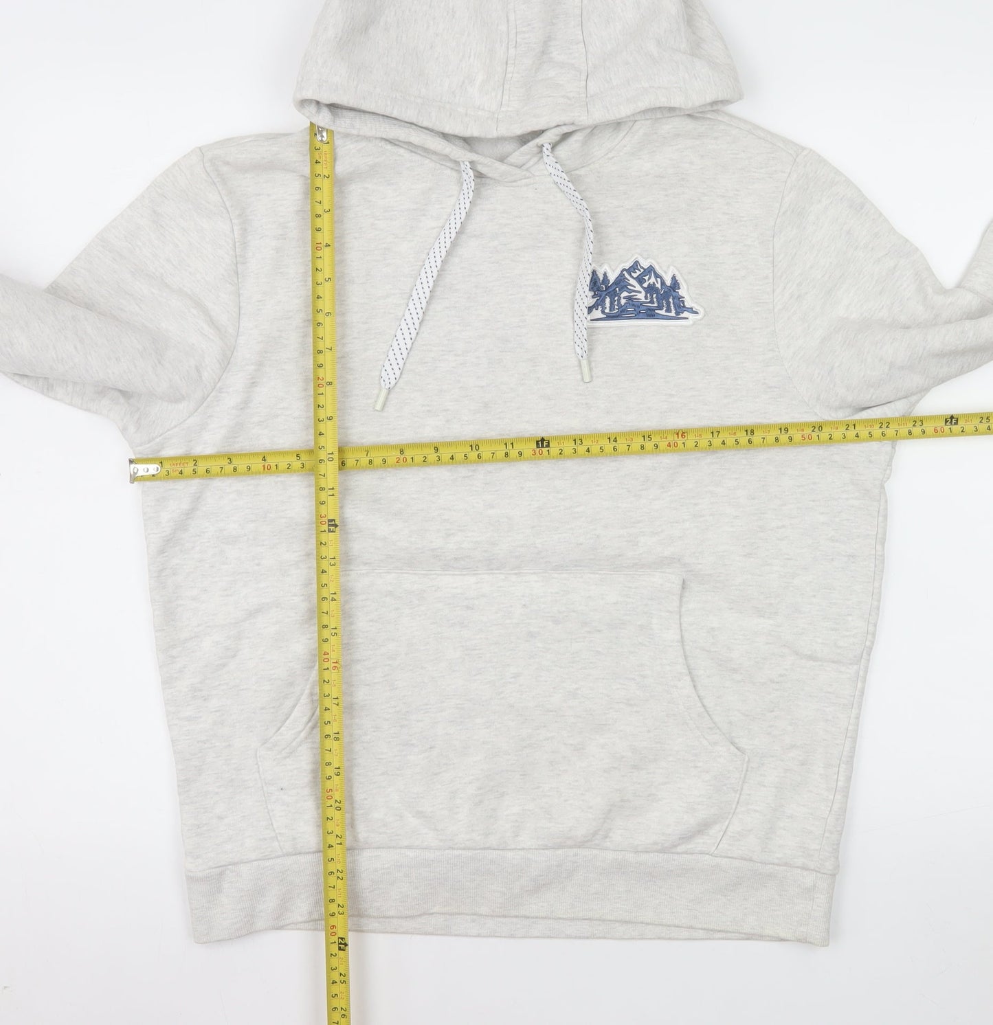 Mountain Warehouse Womens Grey Hoodie UK 12 Pullover Cotton Blend