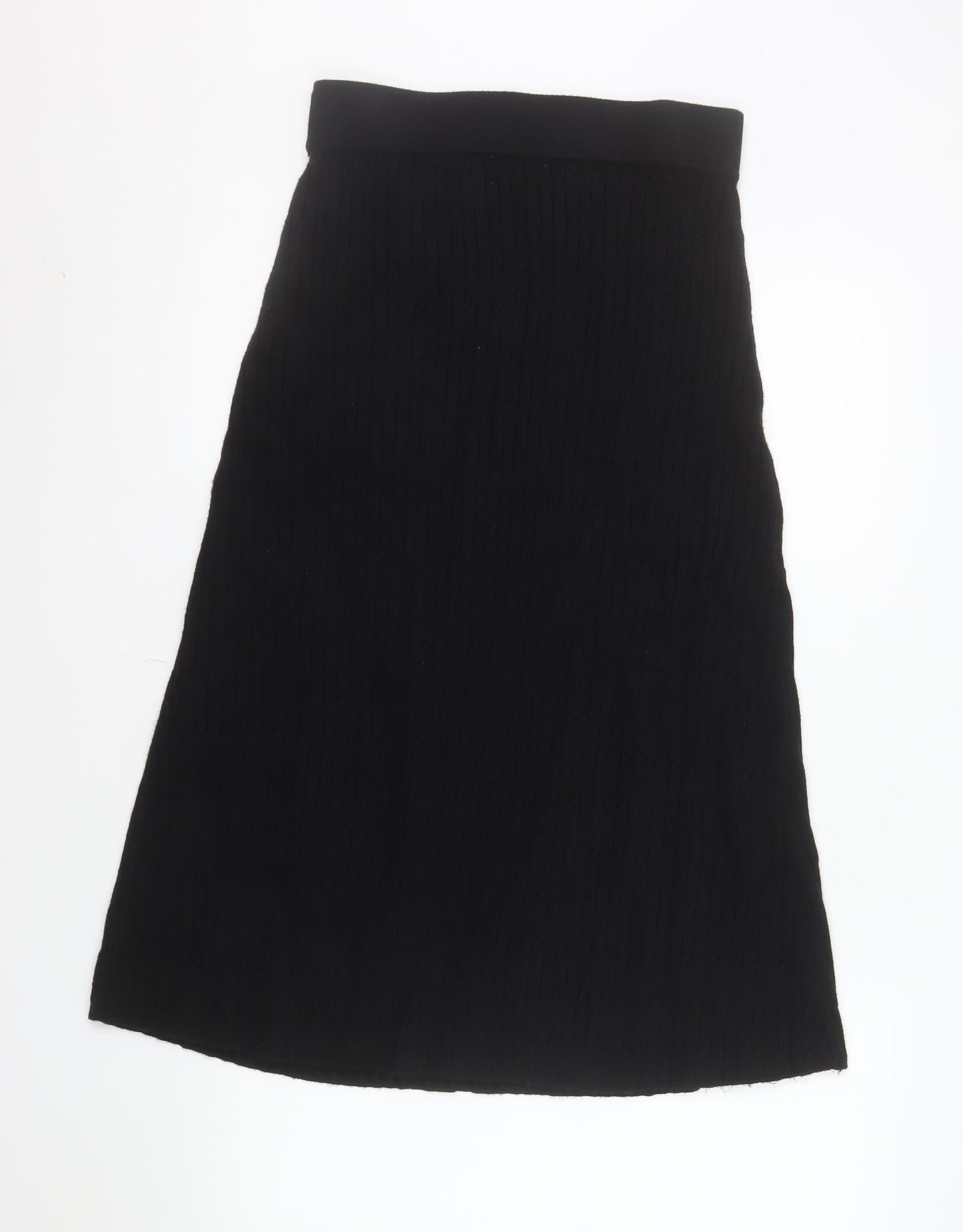 Apricot Women’s Black Knit A-Line Skirt Size 12