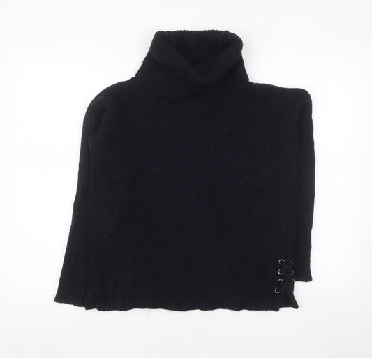 Mint Velvet Women's Black Roll Neck Wool Jumper Size 10