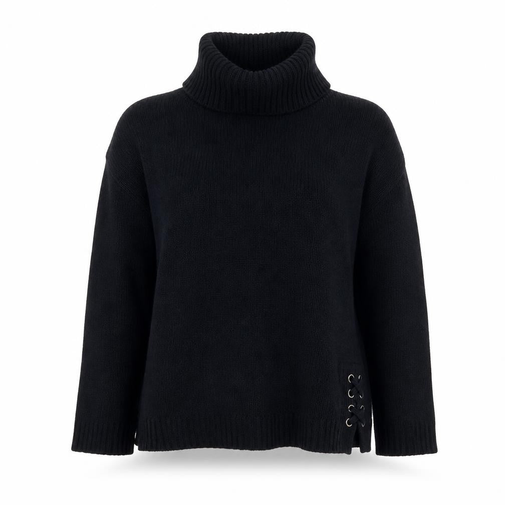 Mint Velvet Women's Black Roll Neck Wool Jumper Size 10