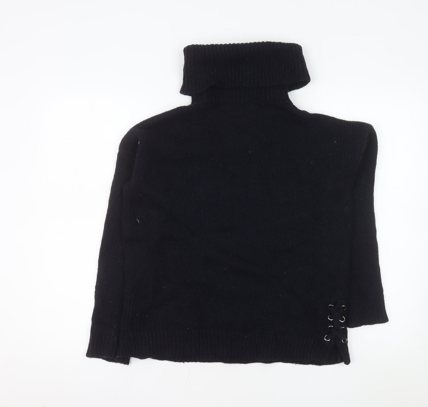Mint Velvet Women's Black Roll Neck Wool Jumper Size 10