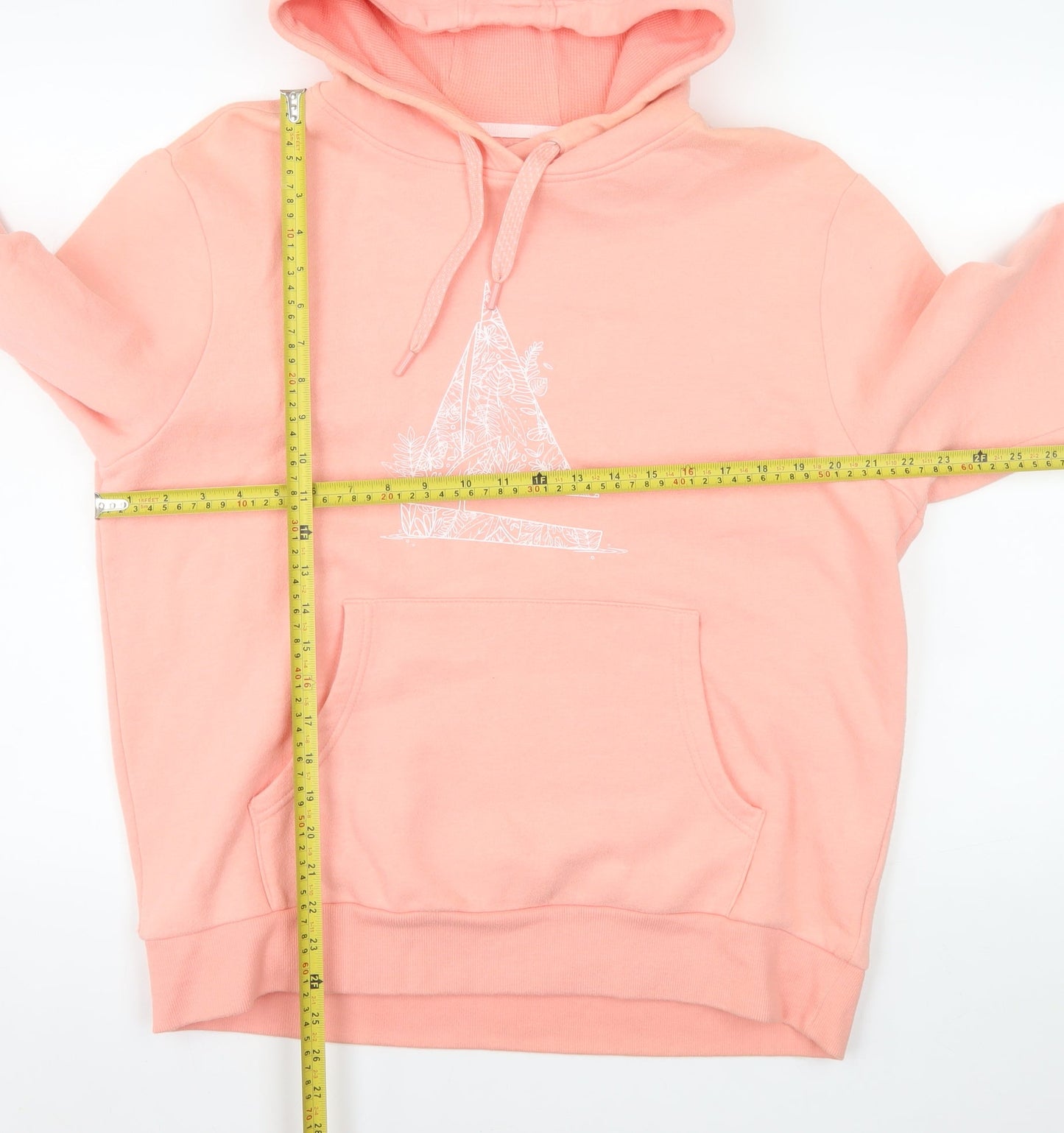 Mountain Warehouse Women's Pink Hooded Pullover Sweatshirt UK 14