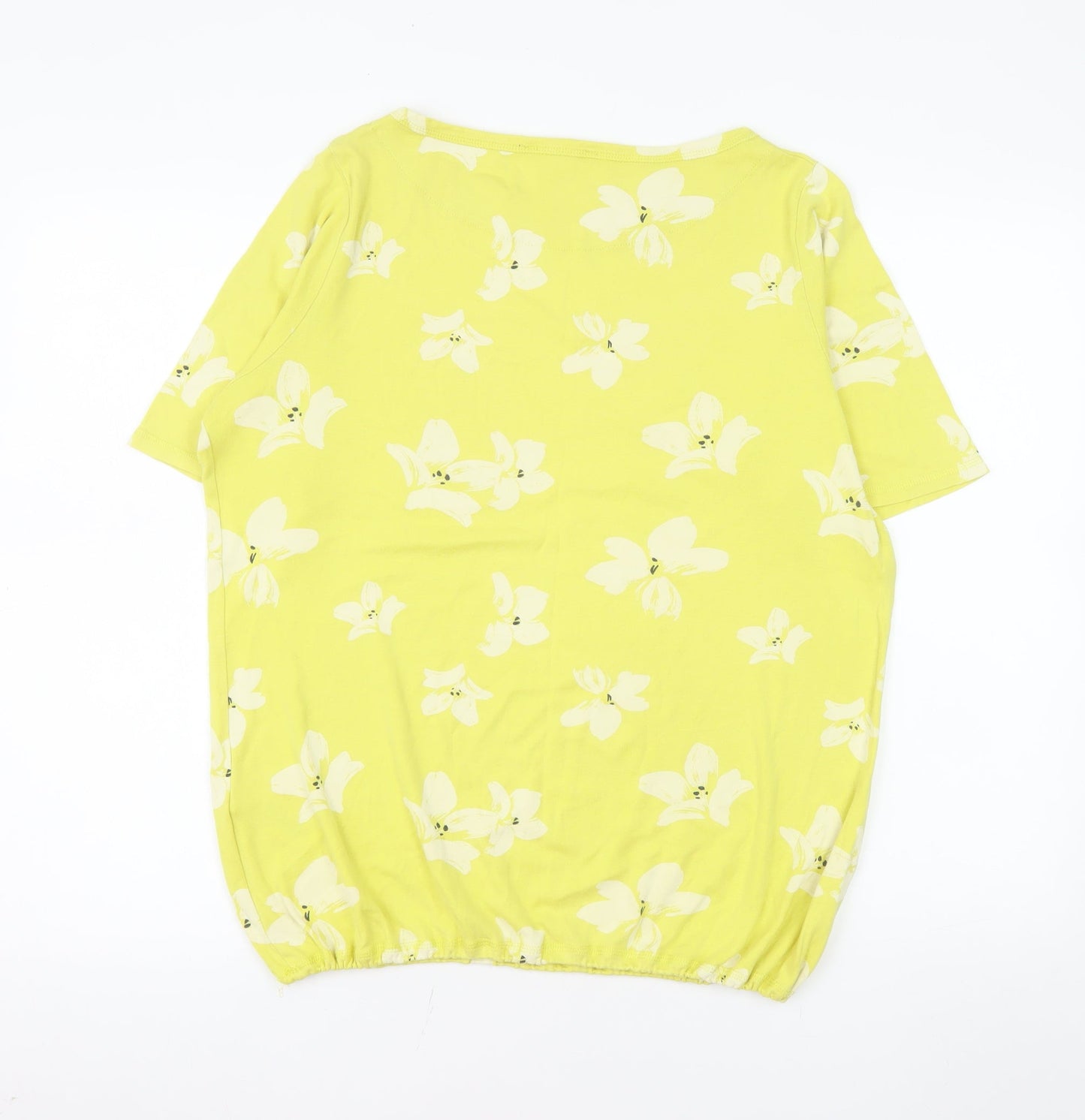 Marks and Spencer Women's Green Floral Cotton T-Shirt Size 22