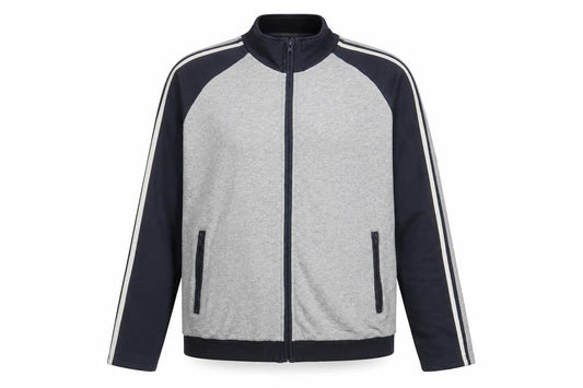 Next Men's Grey Cotton Full Zip Jacket Size L Casual Sportswear