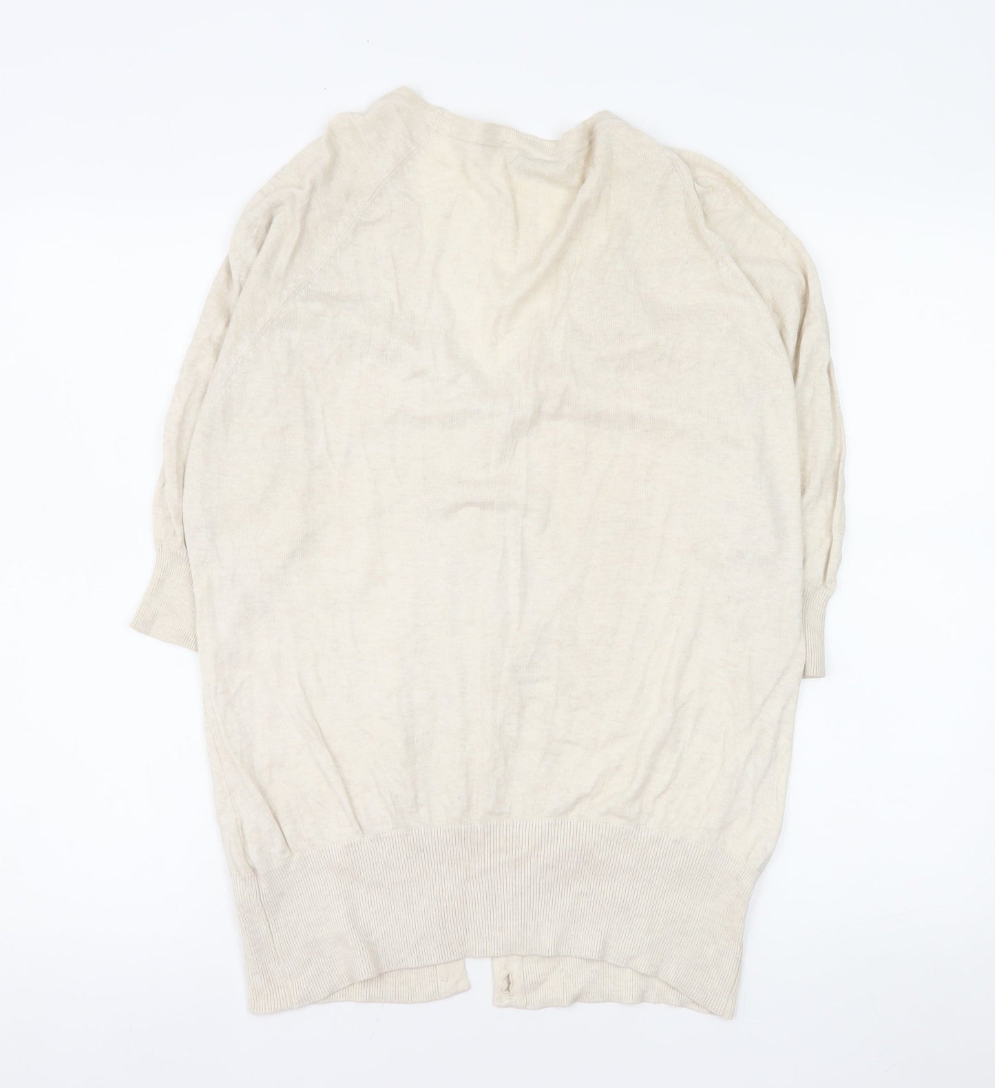 Rocha.John Rocha Women’s Ivory Cotton Long Sleeve Cardigan Size 12