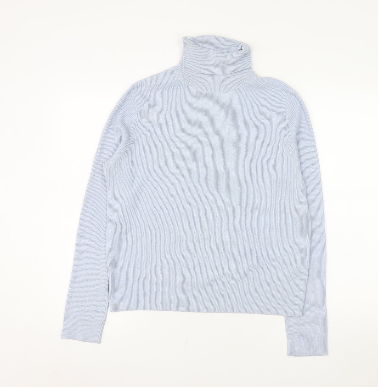 Collusion Women Blue Roll Neck Long Sleeve Acrylic Jumper Size 20