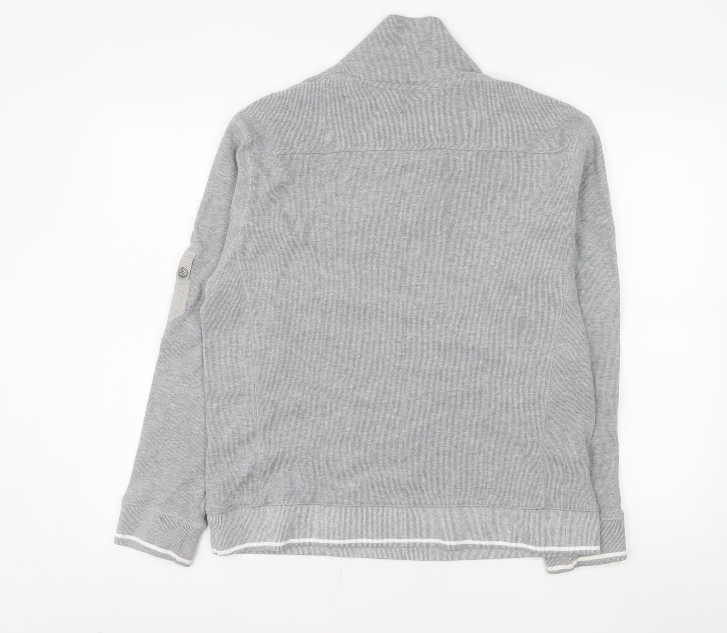 Lee Cooper Men's Grey Henley Sweatshirt Large