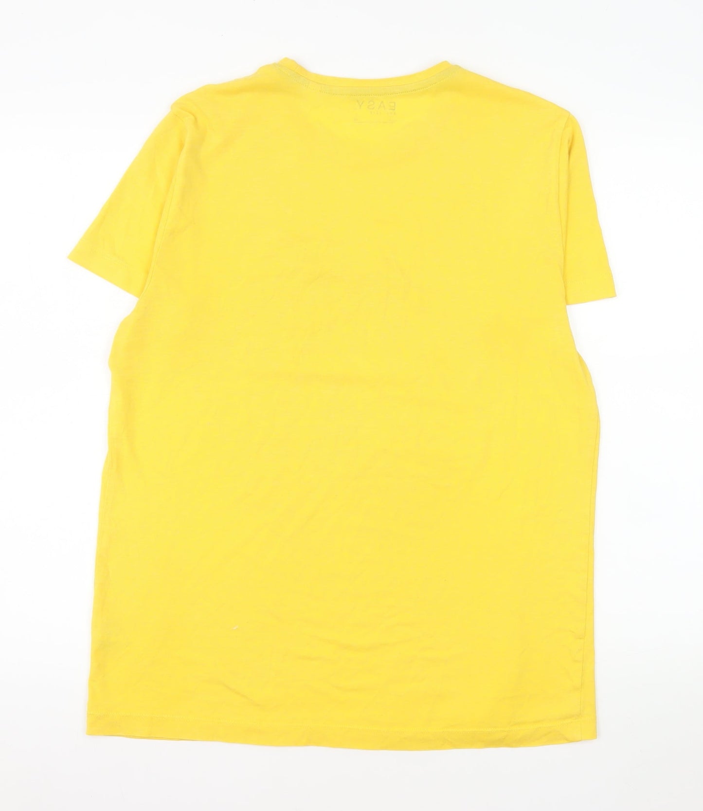 EASY Men’s Yellow Surf Beach Graphic Short Sleeve T-Shirt M