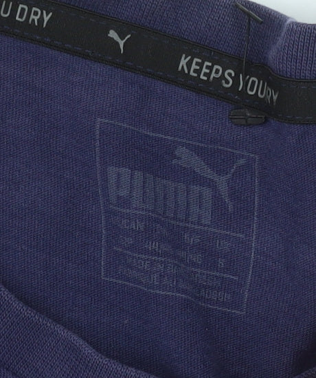 Puma Men's Navy Blue Cotton Crew Neck Short Sleeve T-Shirt M