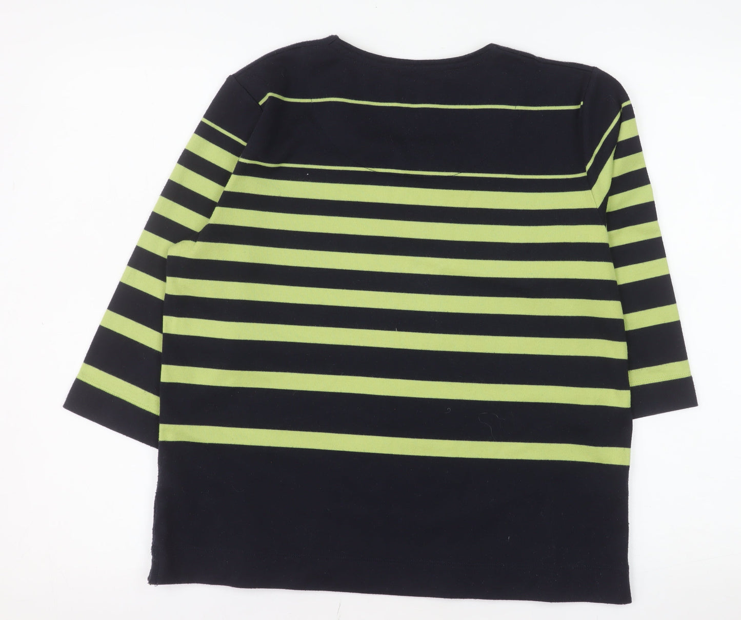 TIGI Women’s Multicoloured Striped 3/4 Sleeve T-Shirt Size 14