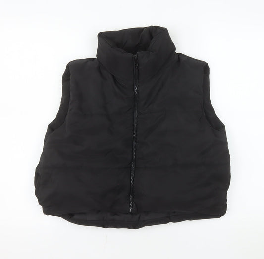 Rising Women Black S Puffer Waistcoat Lightweight Quilted Gilet