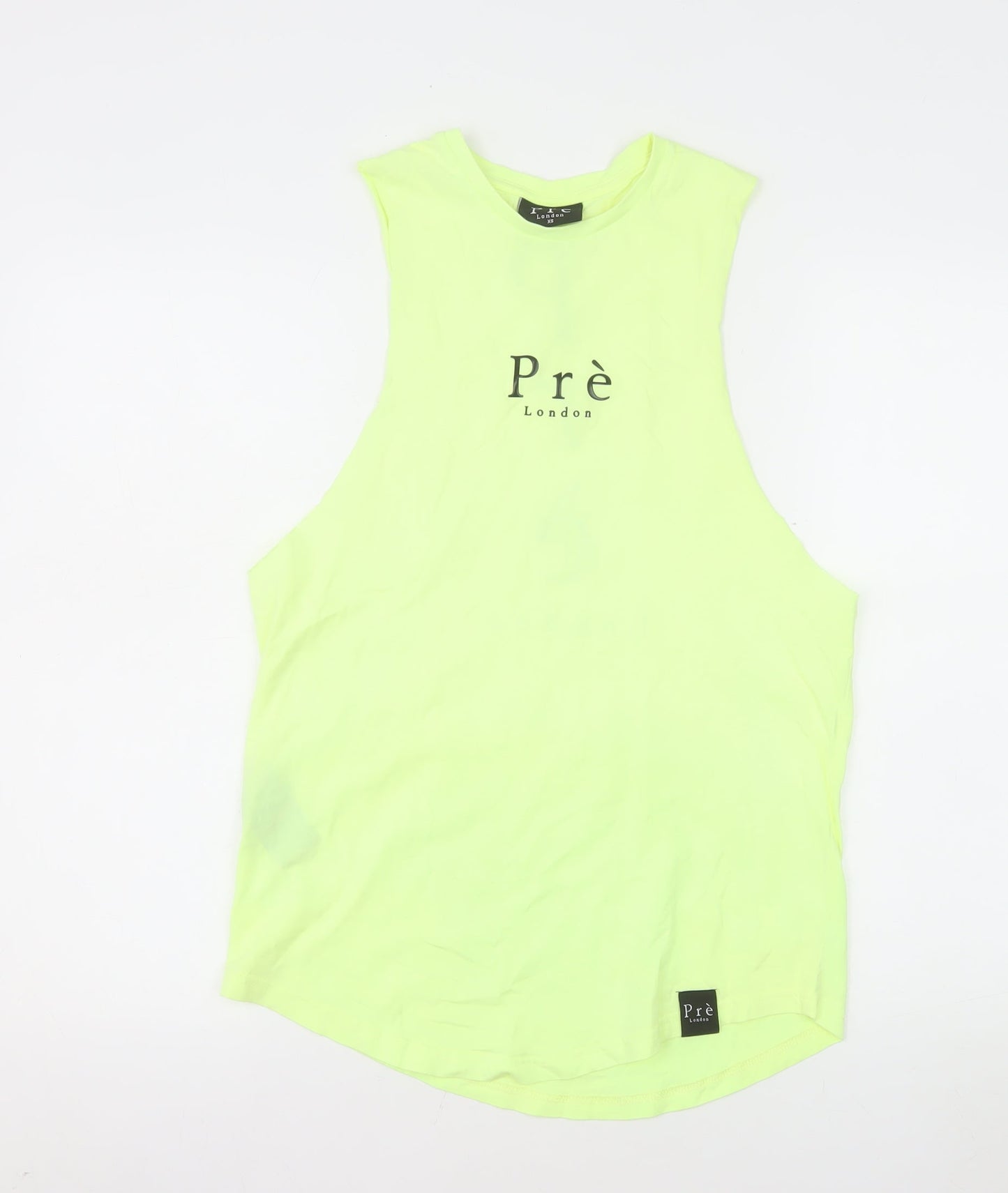 Prè London Men's Yellow XS Sleeveless Cotton Tank Top