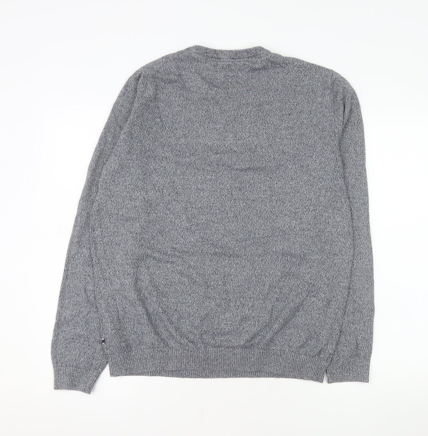 Jack & Jones Men's Grey Cotton Crew Neck Pullover Sweatshirt L