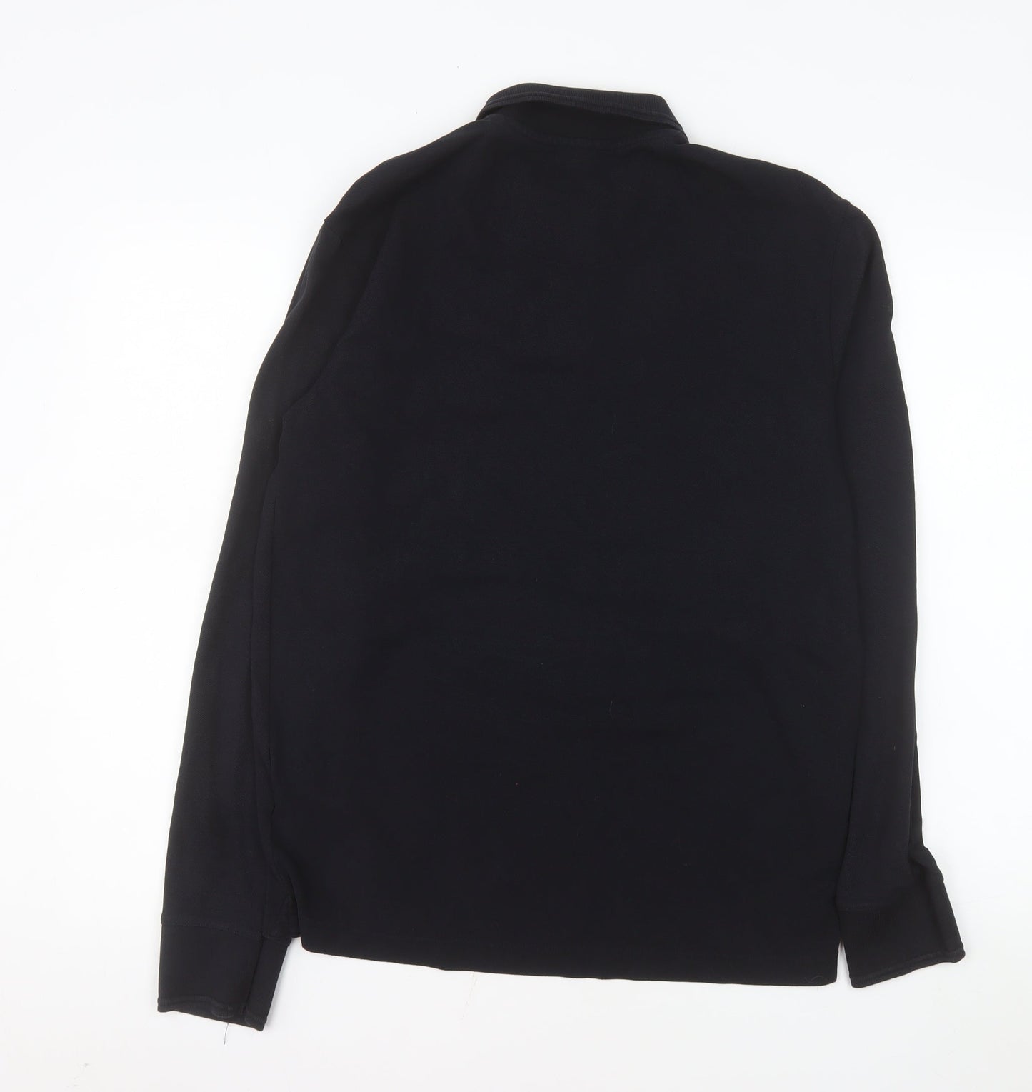 Original Penguin Men's Black Long Sleeve Cotton Polo Shirt M