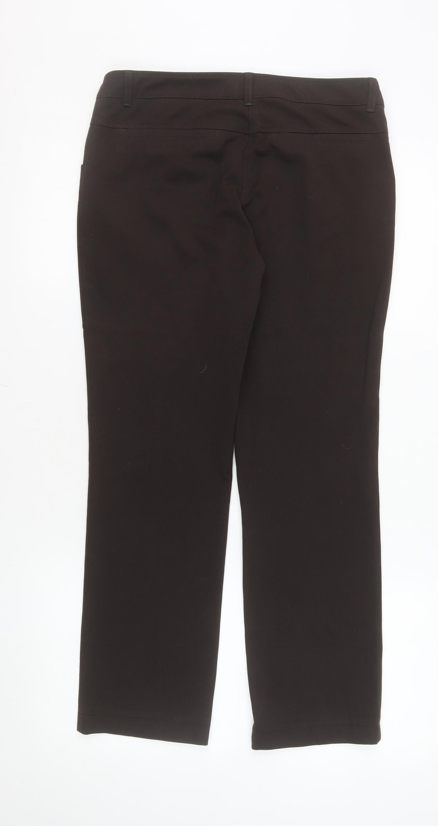 Rosita Women Black Stretch Straight Leg Trousers Size 8