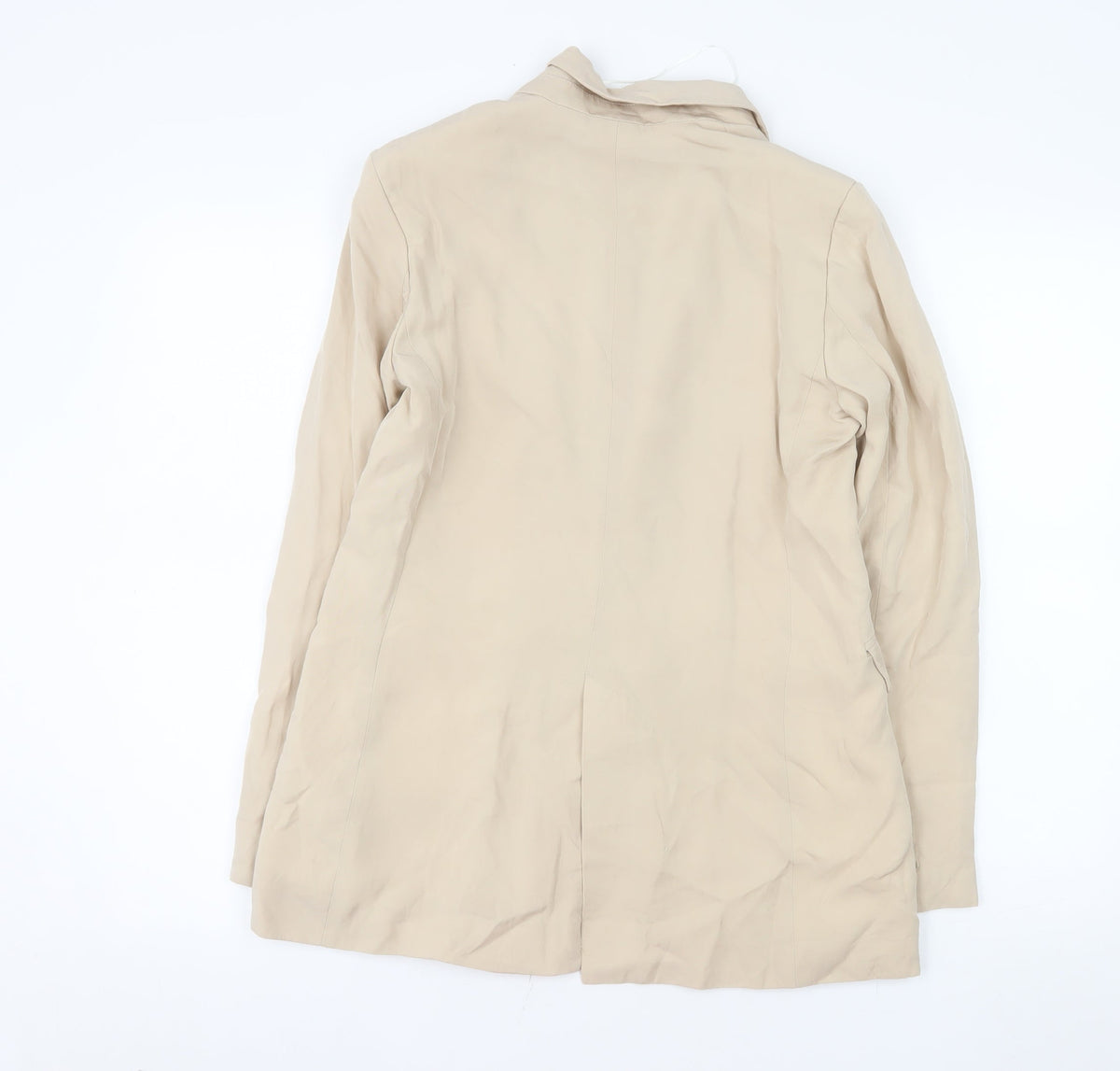 Zara Women Beige Single-Breasted Blazer XS Classic Workwear