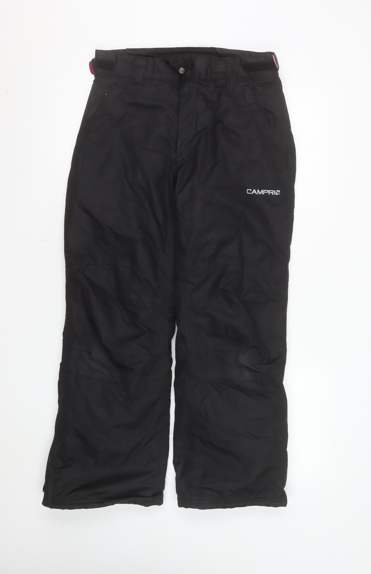 Campri Women’s Black Snow Pants Size 8 Waterproof Insulated Ski Trousers