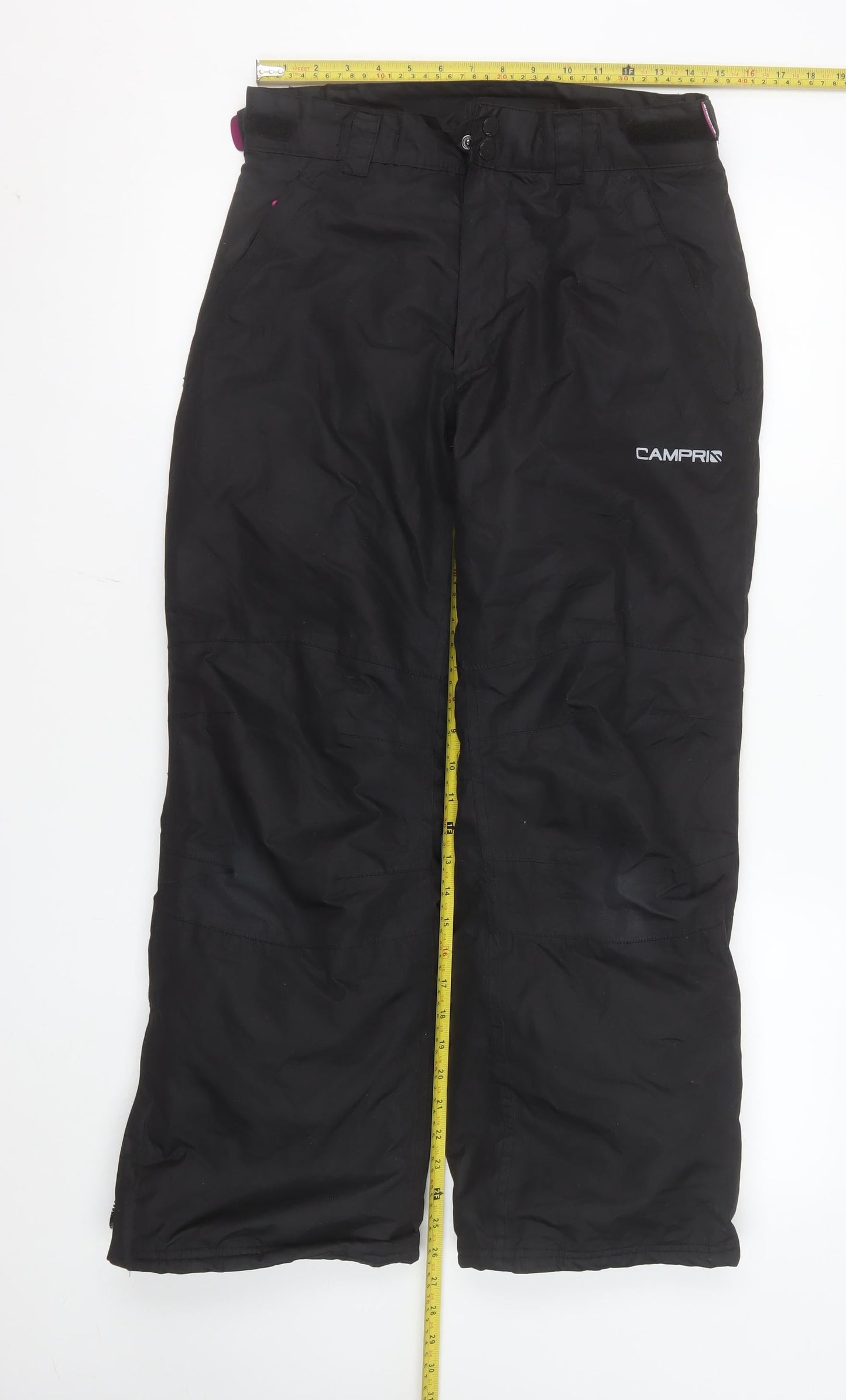 Campri Women’s Black Snow Pants Size 8 Waterproof Insulated Ski Trousers