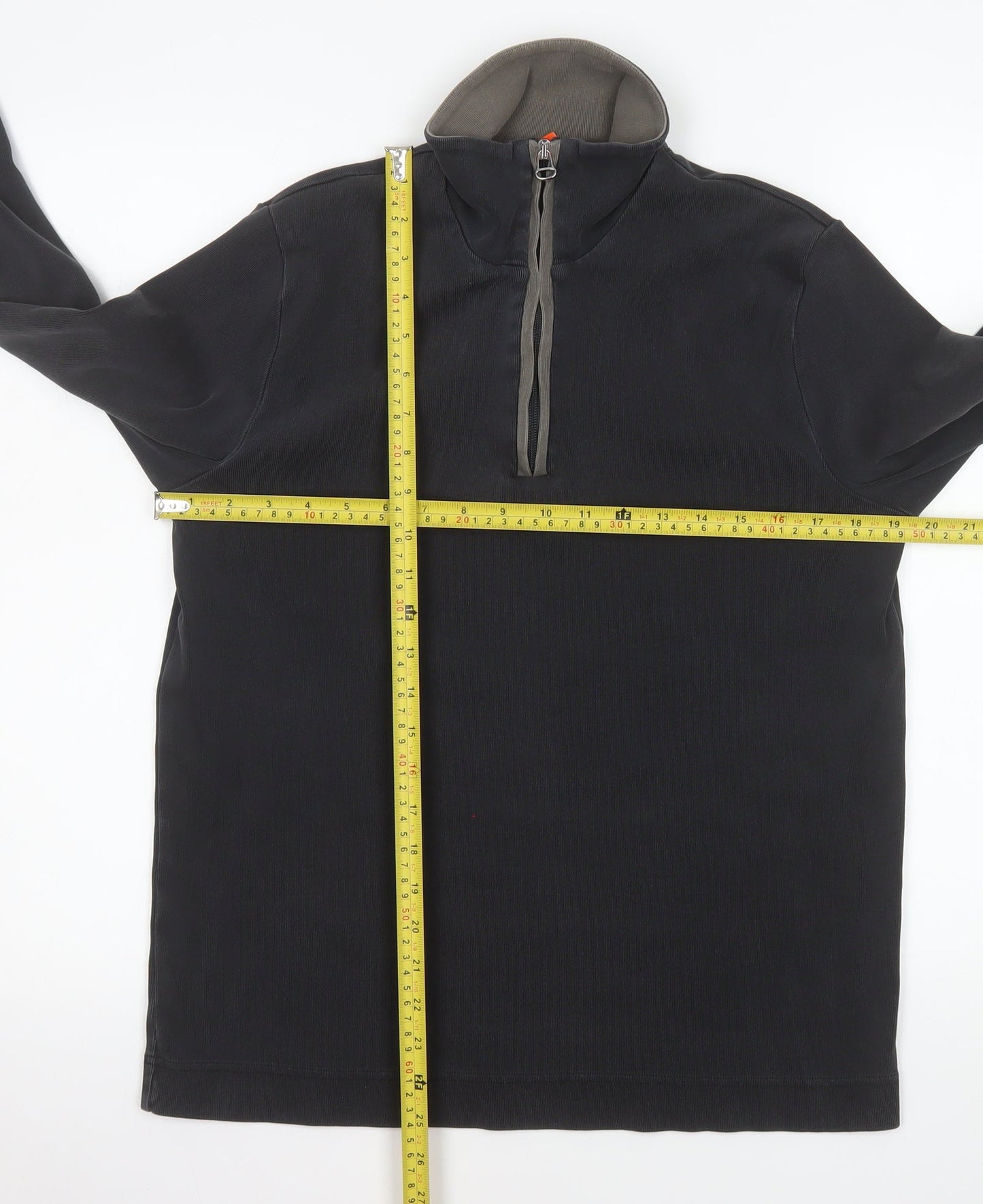 Hugo Boss Men’s Black 1/2 Zip Cotton Pullover Sweatshirt Size L